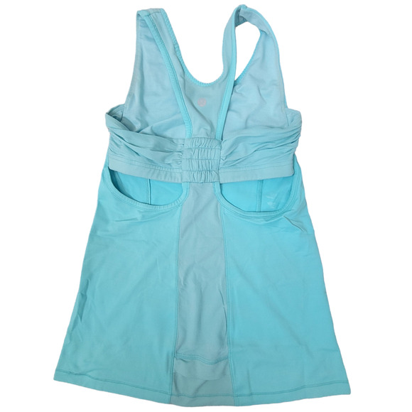 Lululemon Racer Back Tone it Angel Blue Active Tank Top Women's Size 4 - Picture 2 of 8